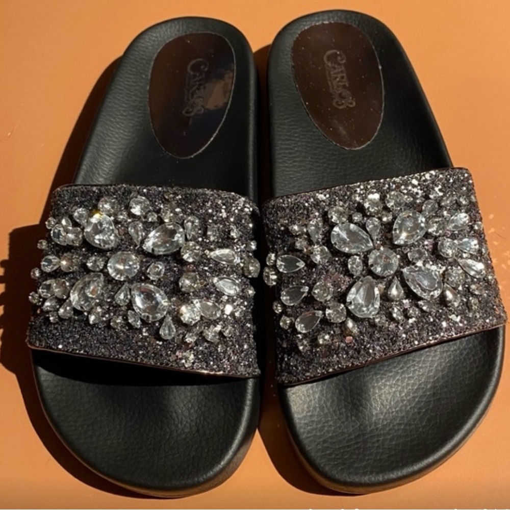 NEW Carlos Santana pewter jewel slides